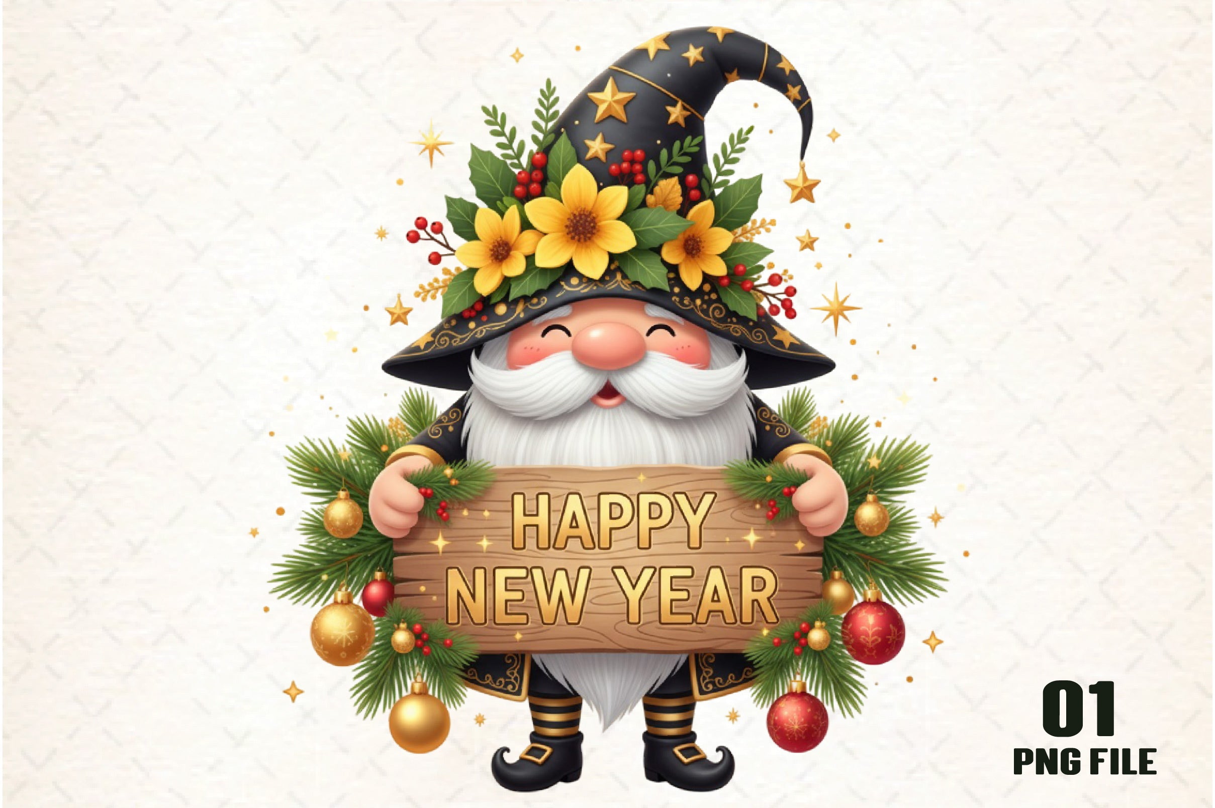 Happy New Year Clipart Bundle