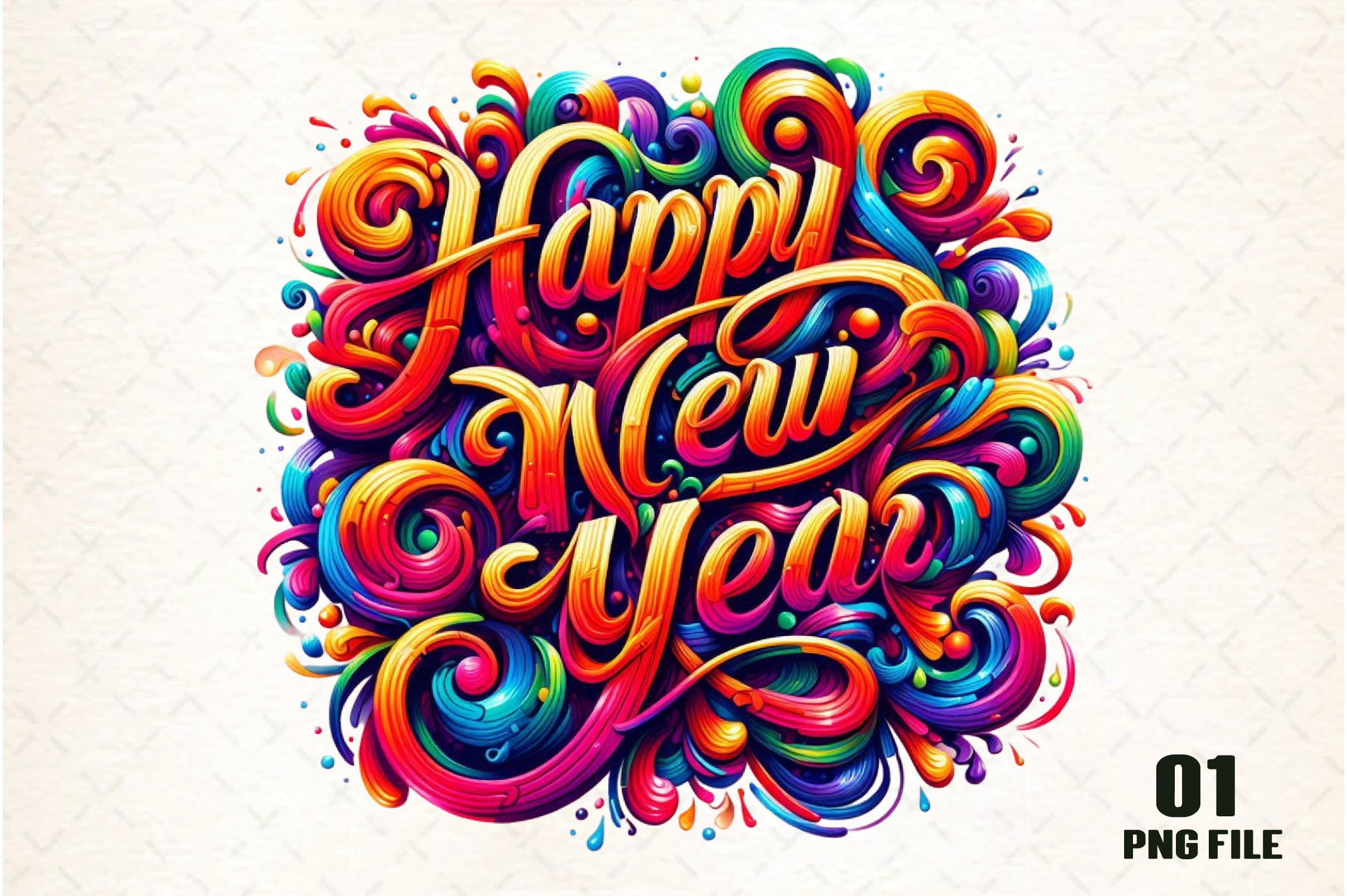 Happy New Year Clipart Bundle