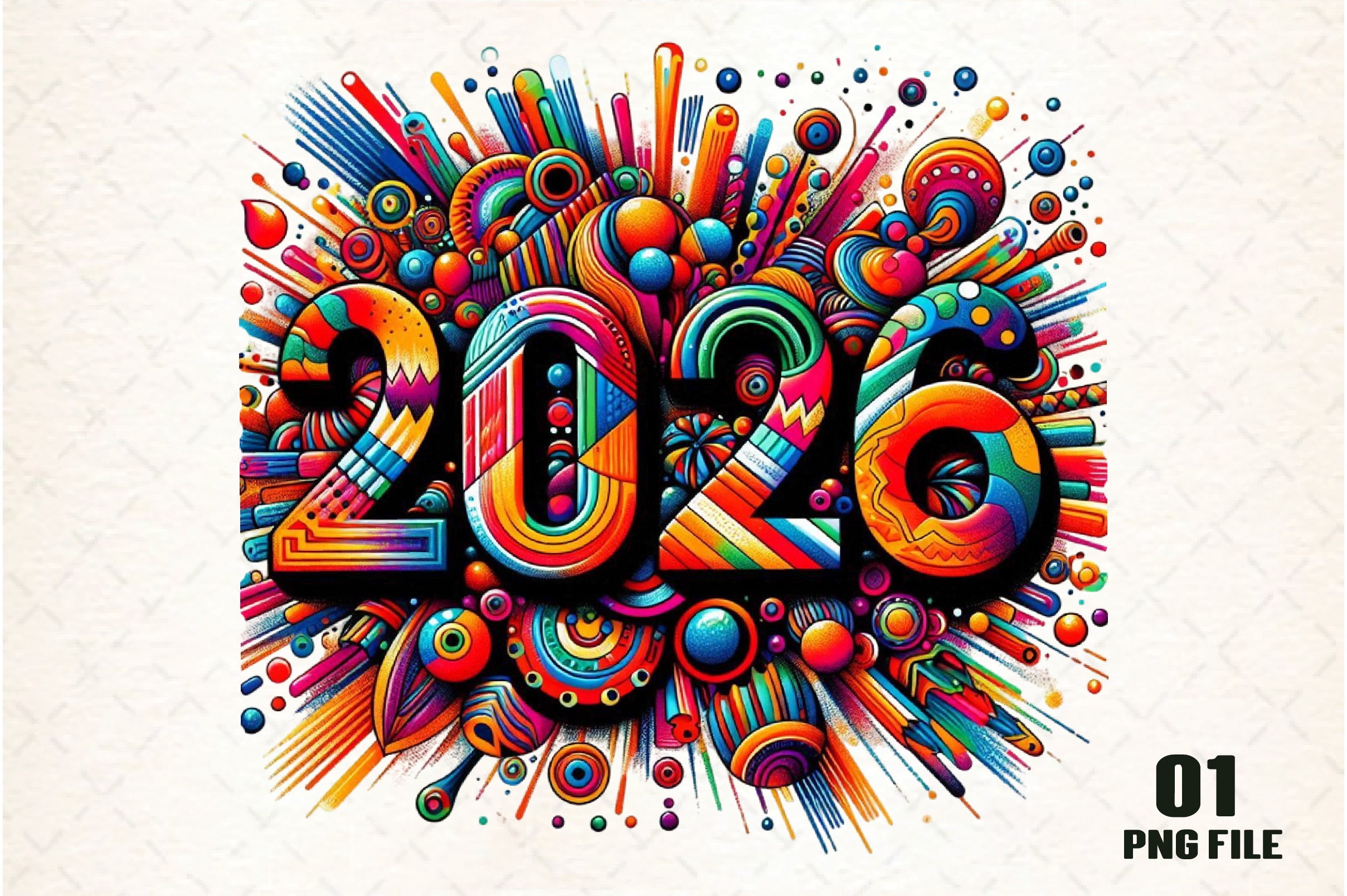 Happy New Year Clipart Bundle