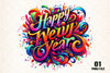 Happy New Year Clipart Bundle