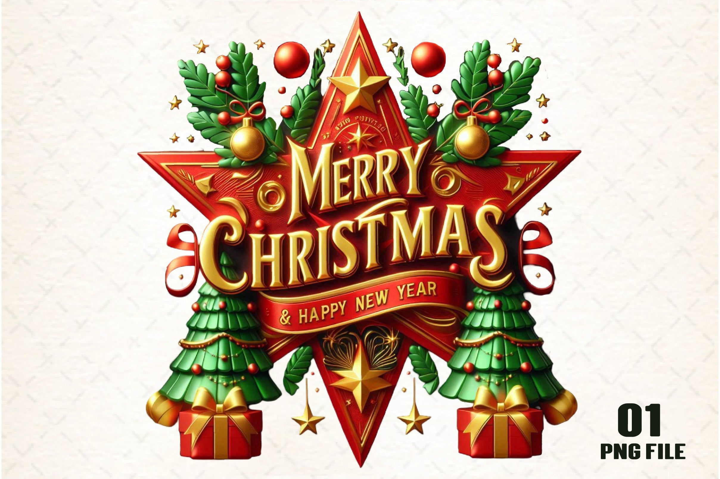 Happy New Year Clipart Bundle