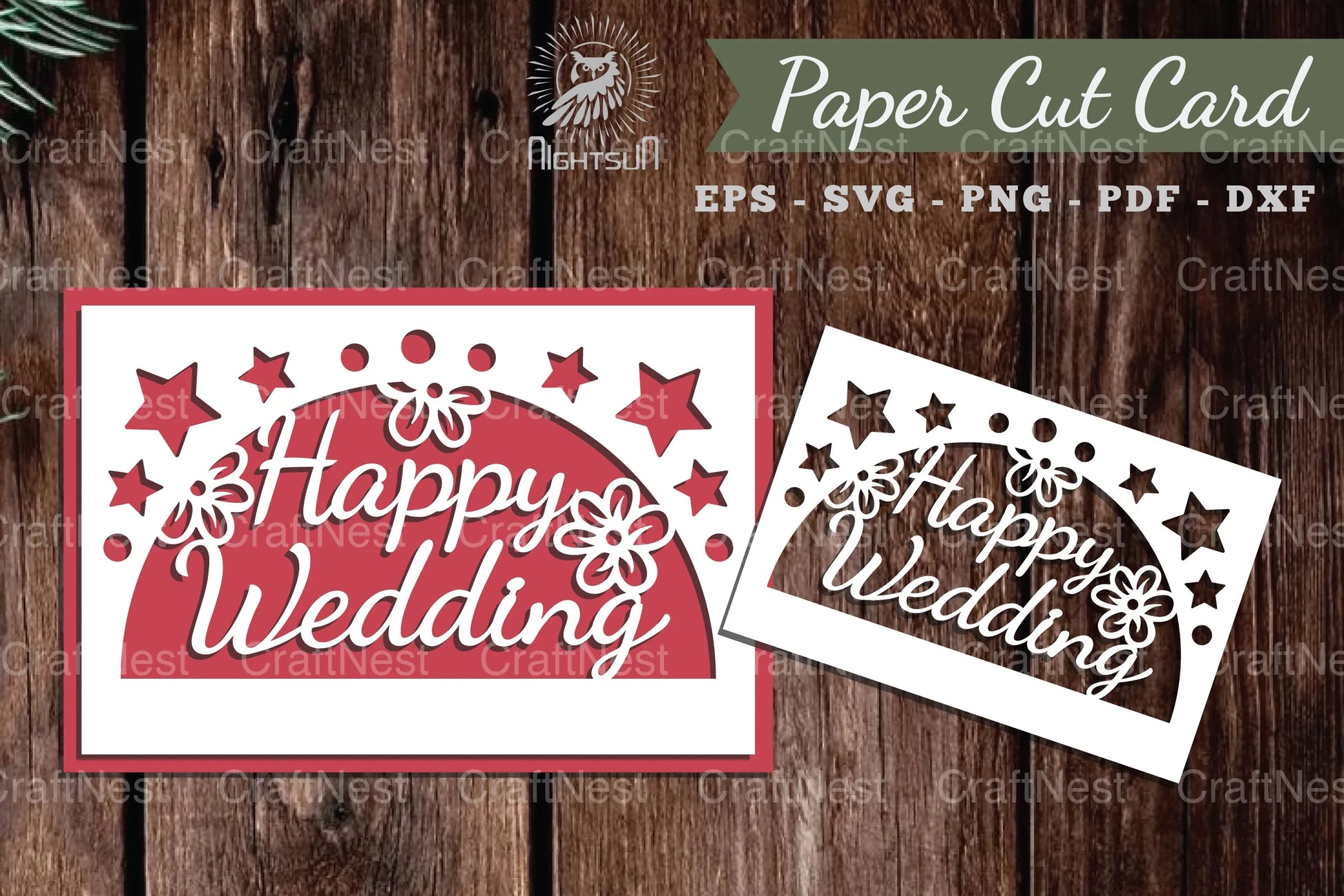Happy Wedding Papercut Card Clipart Bundle - CraftNest - Digital Crafting and Art