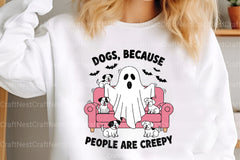 Halloween Dog & Spooky Ghost Retro Shirt Design Bundle - CraftNest - Digital Crafting and Art