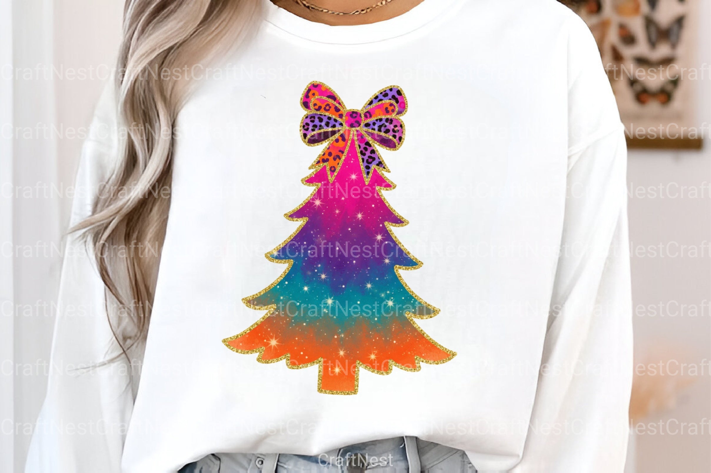 Glitter Brushstroke Christmas Tree Clipart Bundle - CraftNest - Digital Crafting and Art