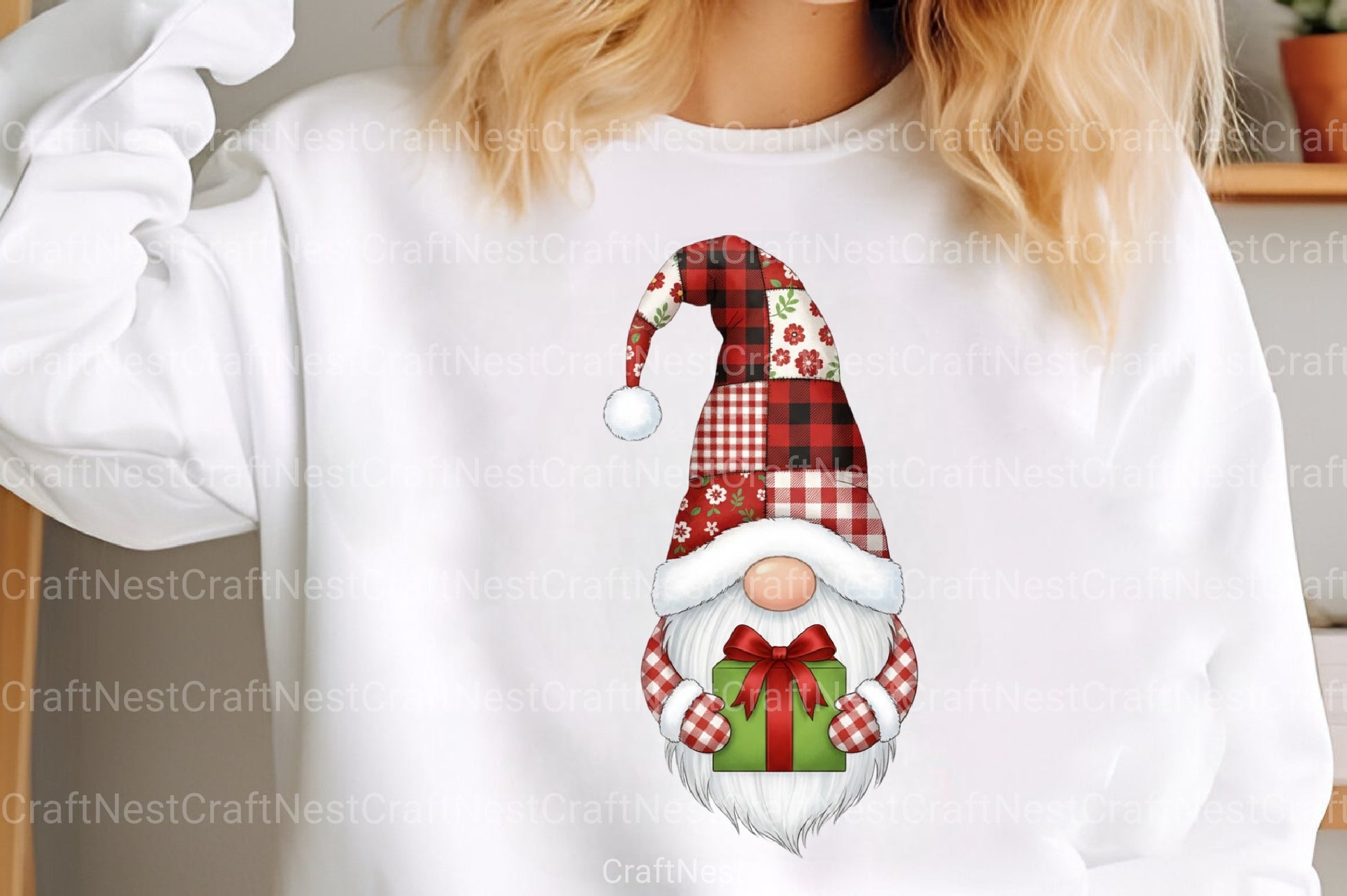 Festive Christmas Patchwork Gnome Clipart Bundle - CraftNest - Digital Crafting and Art