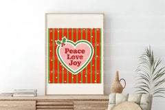 Christmas Wall Art: Peace Love Joy Clipart Bundle - CraftNest - Digital Crafting and Art