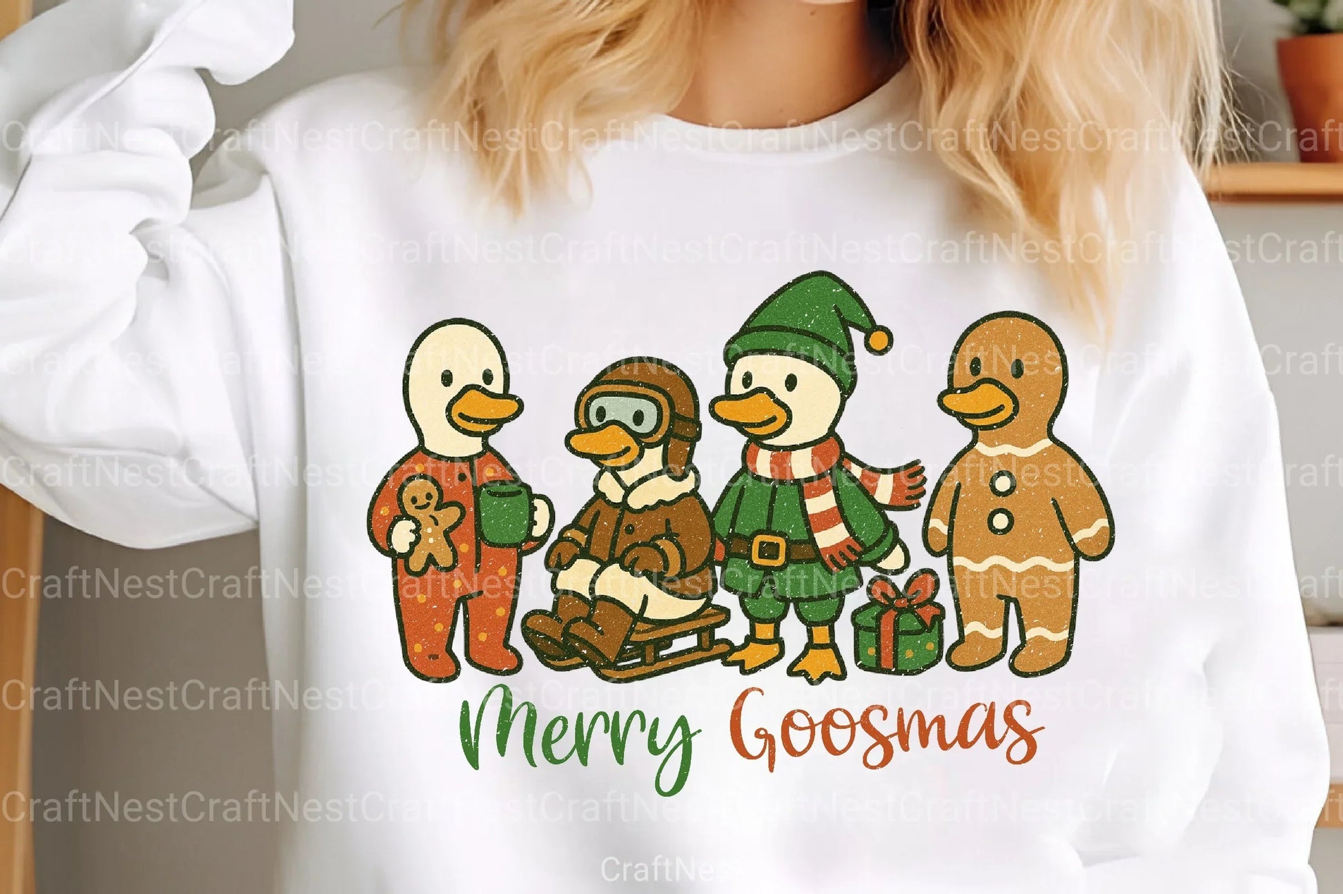 Merry Goosmas Christmas Goose Clipart Bundle - CraftNest - Digital Crafting and Art