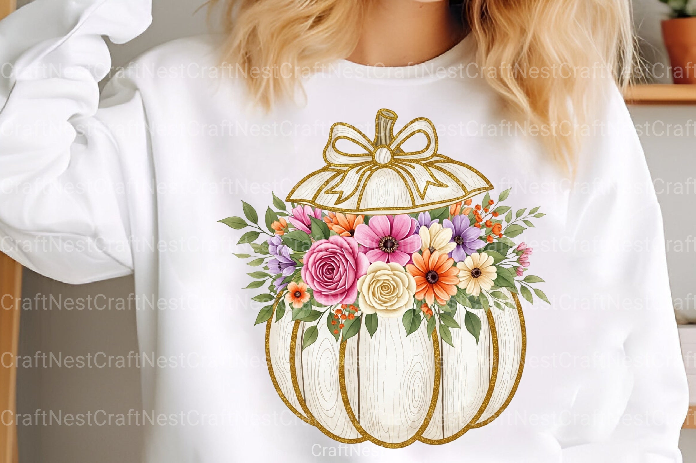 Glitter Pumpkin Flowers Autumn Clipart Bundle - CraftNest - Digital Crafting and Art