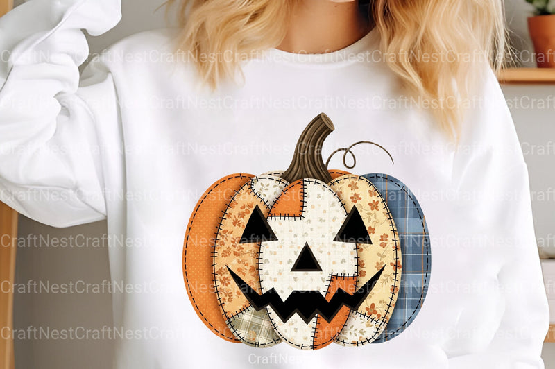 Embroidery Halloween Preppy Pumpkin Clipart Bundle - CraftNest - Digital Crafting and Art