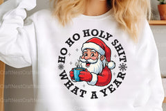 Santa Christmas Clipart Bundle: Ho Holy Shit What A Year - CraftNest - Digital Crafting and Art