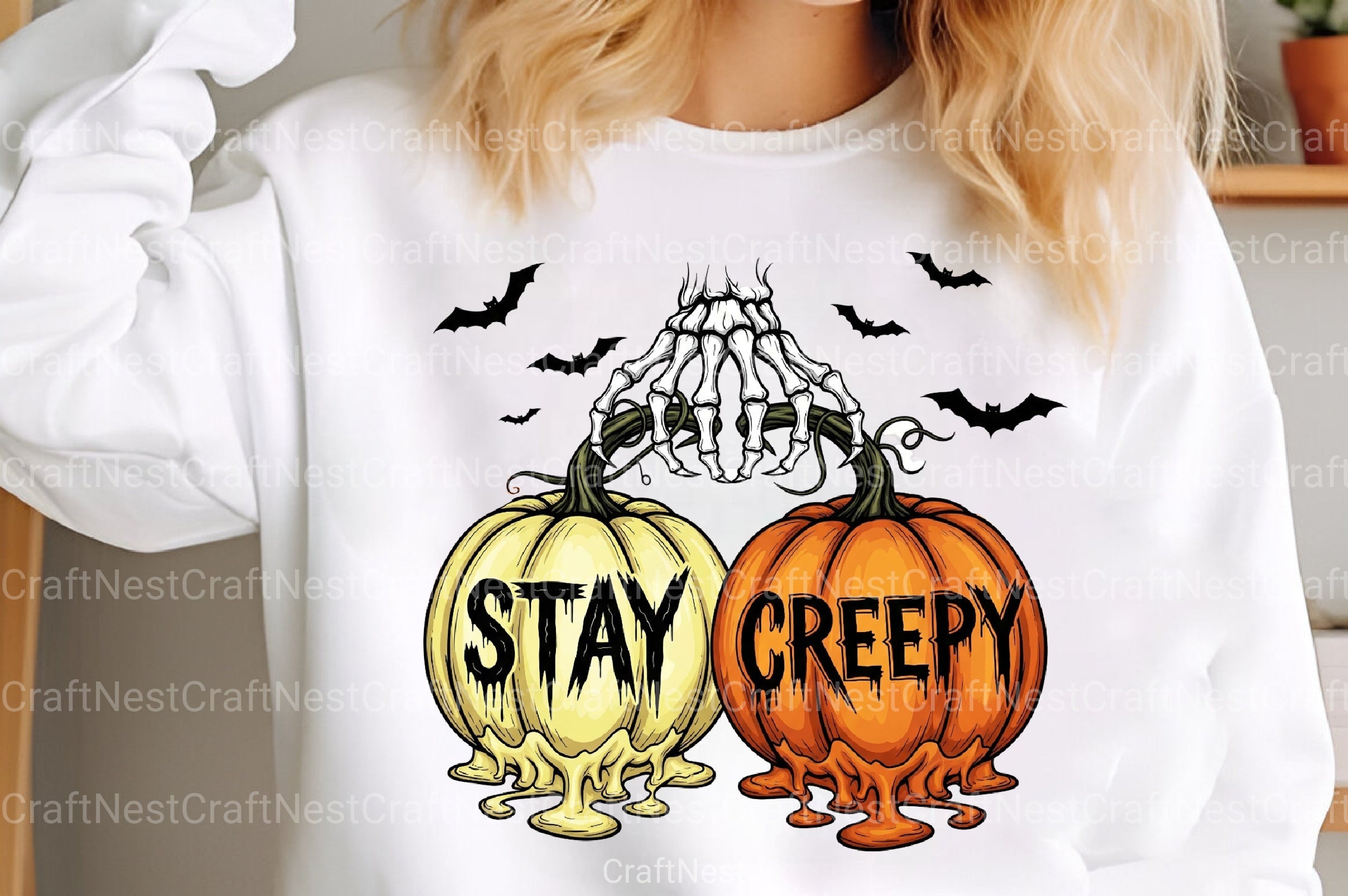 Halloween Cherry Pumpkins Stay Creepy Clipart Bundle - CraftNest - Digital Crafting and Art