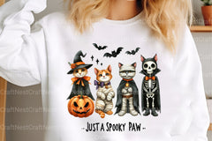 Spooky Halloween Cat Retro Shirt Design Bundle - CraftNest - Digital Crafting and Art