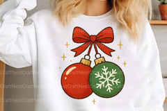 Vintage Christmas Ornament Cherries Clipart Bundle - CraftNest - Digital Crafting and Art