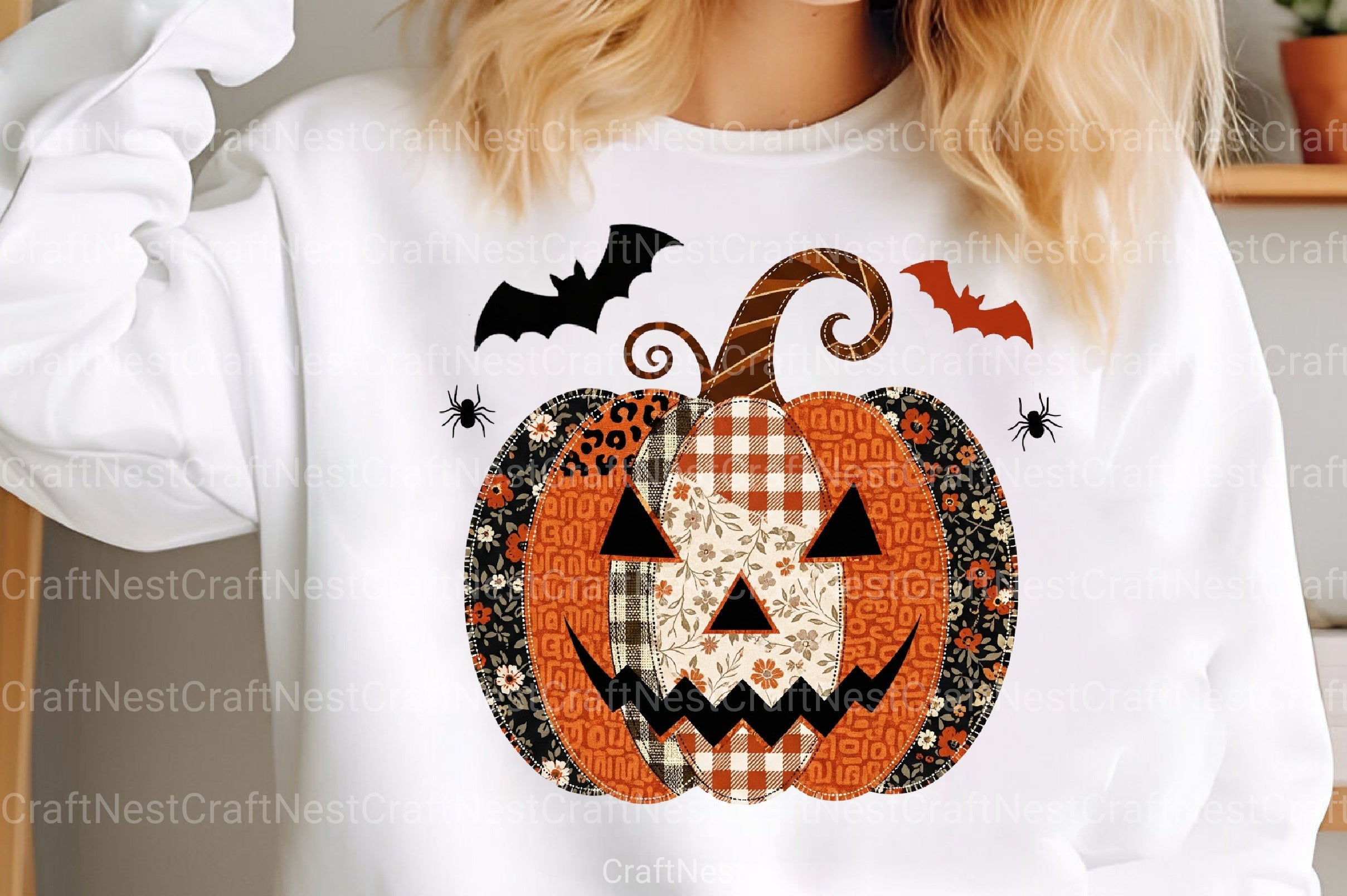 Patchwork Pumpkin Halloween Clipart Bundle - CraftNest - Digital Crafting and Art