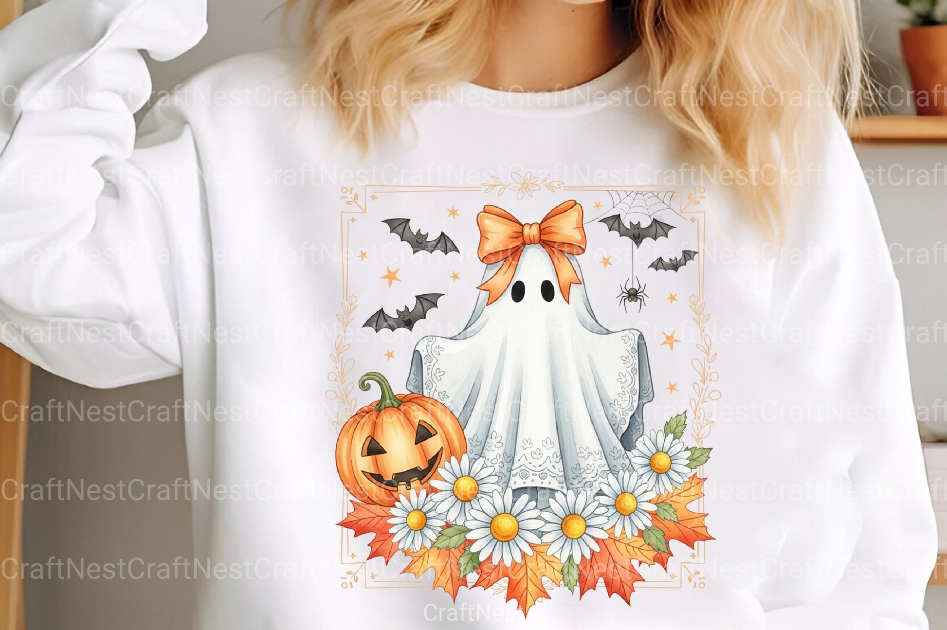 Coquette Lace Halloween Ghost Clipart Bundle - CraftNest - Digital Crafting and Art