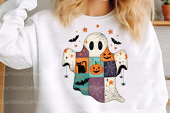 Patchwork Ghost Halloween Clipart Bundle - CraftNest - Digital Crafting and Art