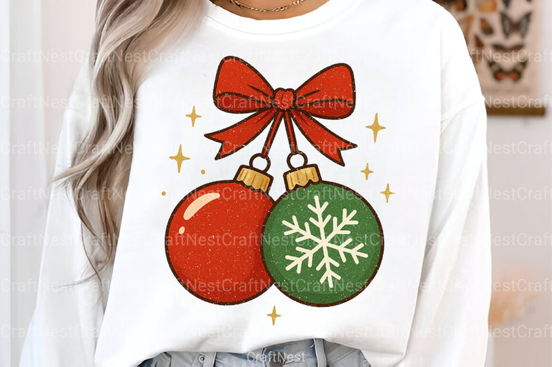 Vintage Christmas Ornament Cherries Clipart Bundle - CraftNest - Digital Crafting and Art