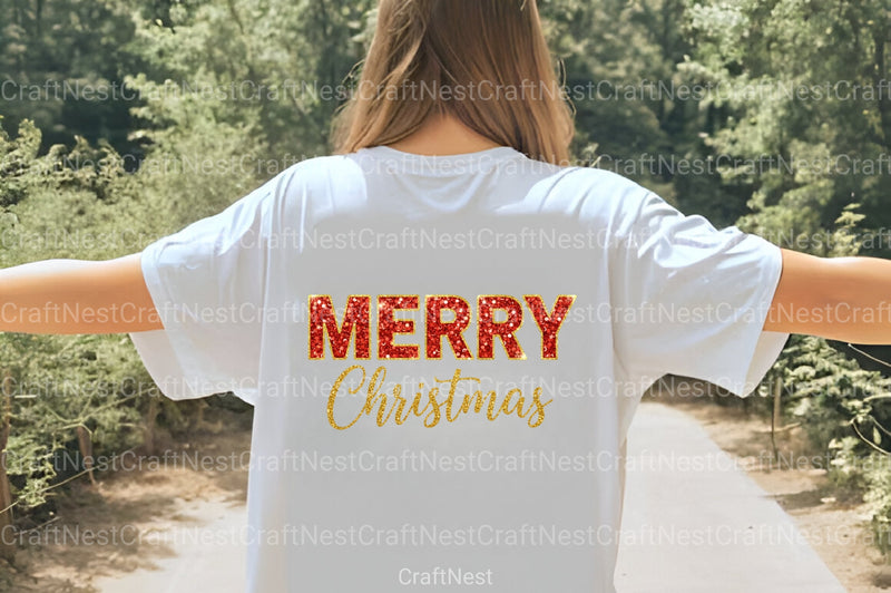 Glitter Sequins Merry Christmas Clipart Bundle - CraftNest - Digital Crafting and Art