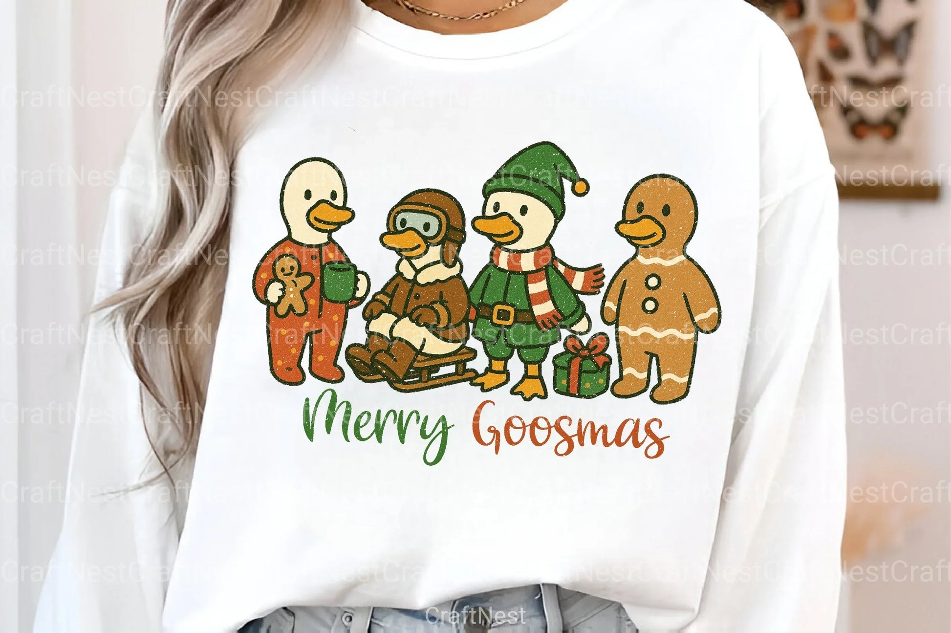 Merry Goosmas Christmas Goose Clipart Bundle - CraftNest - Digital Crafting and Art