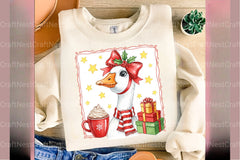Christmas Goose Clipart Bundle: Gifts & Cocoa - CraftNest - Digital Crafting and Art