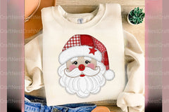 Christmas Patchwork Santa Claus Clipart Bundle - CraftNest - Digital Crafting and Art