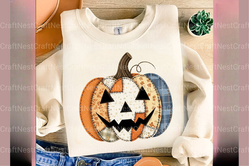Embroidery Halloween Preppy Pumpkin Clipart Bundle - CraftNest - Digital Crafting and Art