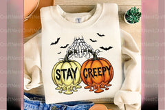 Halloween Cherry Pumpkins Stay Creepy Clipart Bundle - CraftNest - Digital Crafting and Art