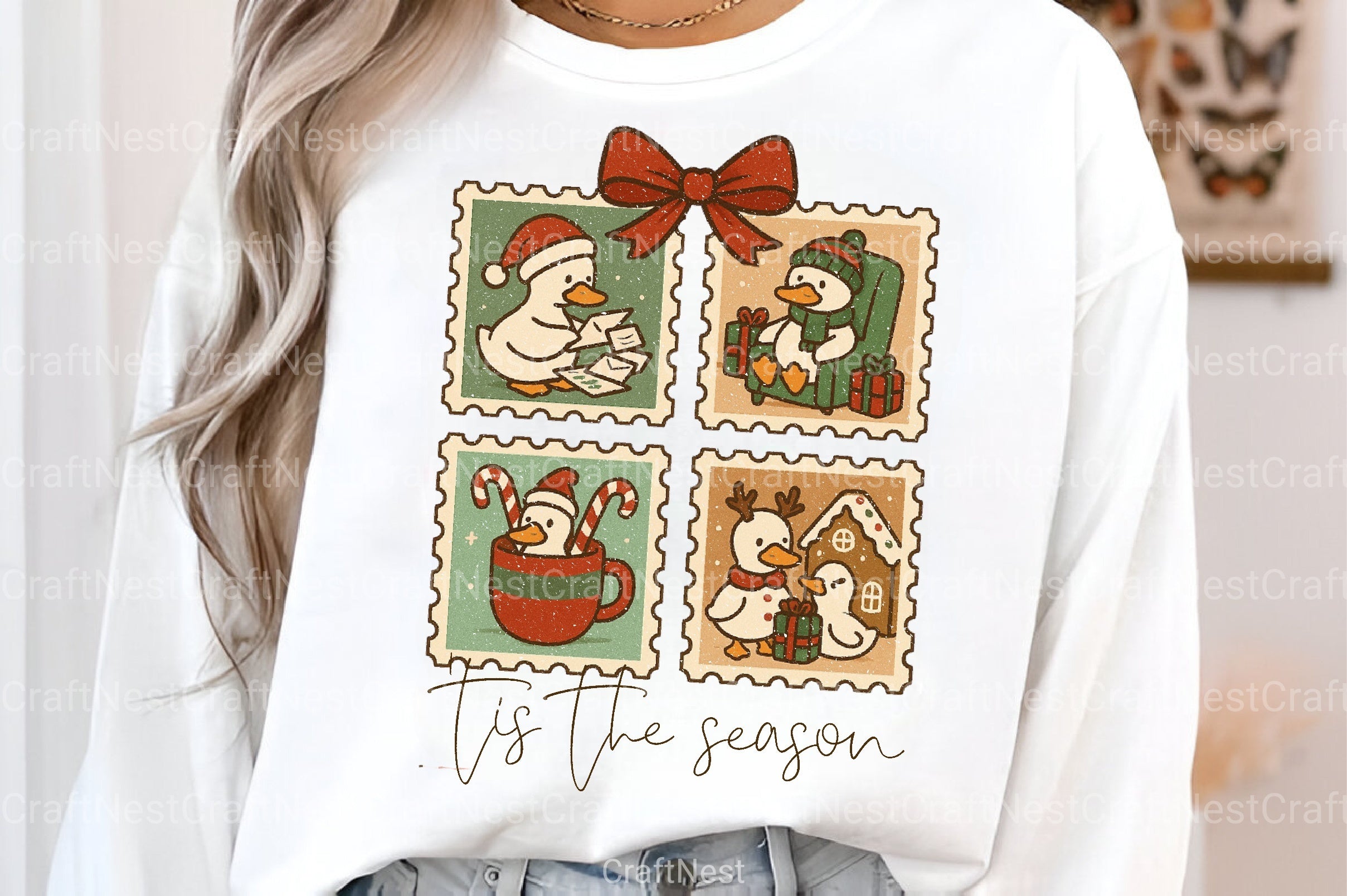 Silly Goose Christmas Stamps Clipart Bundle - CraftNest - Digital Crafting and Art