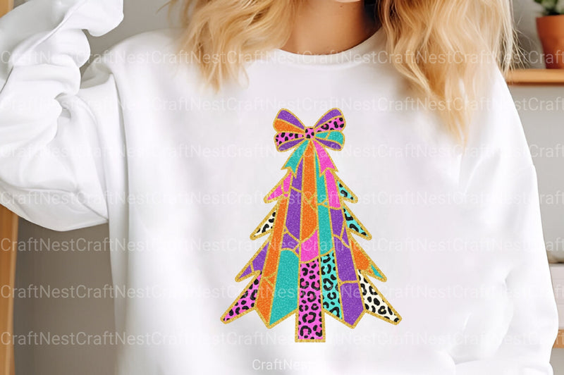 Glitter Brushstroke Christmas Tree Clipart Bundle 2 - CraftNest - Digital Crafting and Art