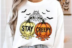 Halloween Cherry Pumpkins Stay Creepy Clipart Bundle - CraftNest - Digital Crafting and Art