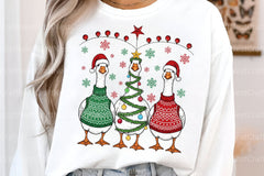 Funny Christmas Goose Santa Design - Silly Goose Tree Clipart Bundle - CraftNest - Digital Crafting and Art