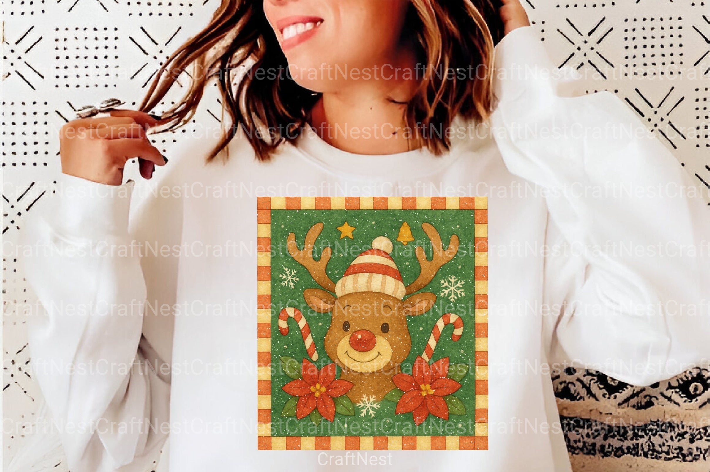 Vintage Christmas Reindeer Clipart Bundle - CraftNest - Digital Crafting and Art