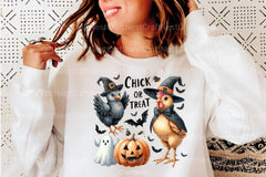 Chick or Treat: Retro Halloween Pumpkin Chicken Clipart Bundle - CraftNest - Digital Crafting and Art
