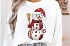 Patchwork Snowman Christmas Clipart Bundle - CraftNest - Digital Crafting and Art