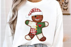 Christmas Patchwork Gingerbread Man Clipart Bundle - CraftNest - Digital Crafting and Art