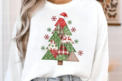 Patchwork Christmas Tree Preppy Clipart Bundle - CraftNest - Digital Crafting and Art