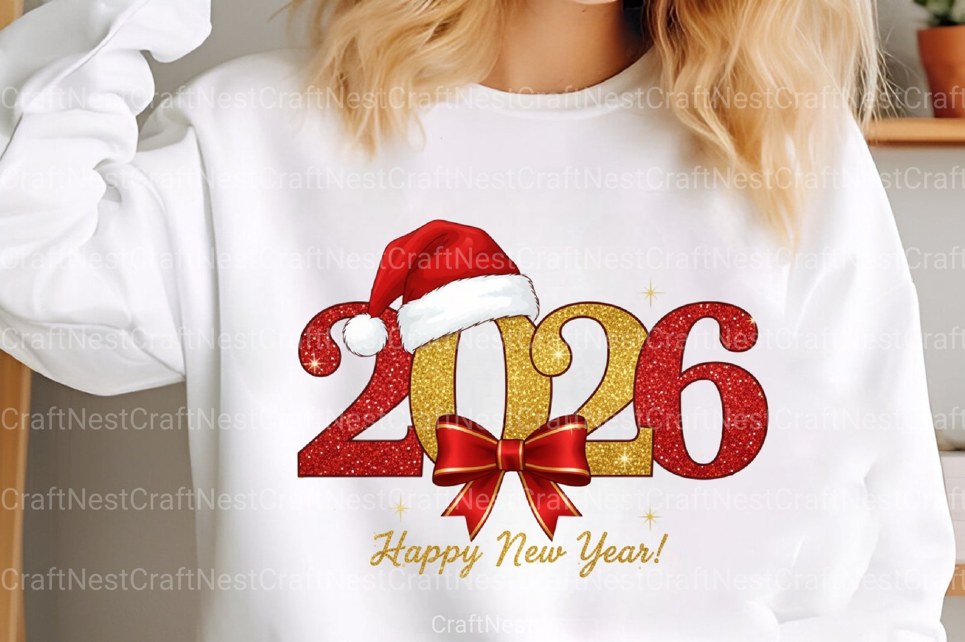 Retro Gold Glitter Happy New Year Clipart Bundle - CraftNest - Digital Crafting and Art