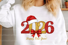 Retro Gold Glitter Happy New Year Clipart Bundle - CraftNest - Digital Crafting and Art