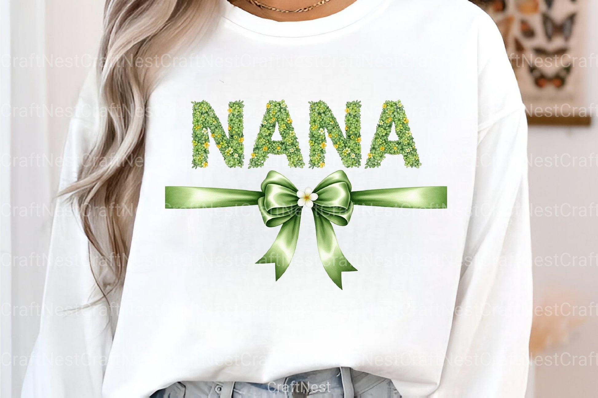 Floral Nana Coquette Grandma Design Clipart Bundle - CraftNest - Digital Crafting and Art