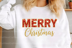 Glitter Sequins Merry Christmas Clipart Bundle - CraftNest - Digital Crafting and Art