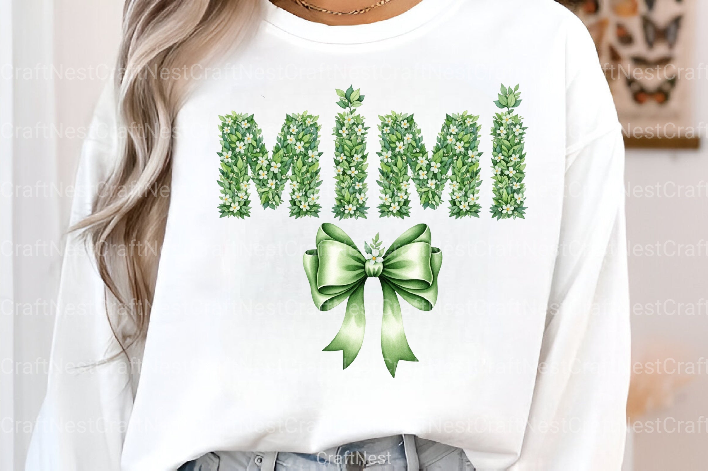 Floral Mimi Coquette Mama Grandma Clipart Bundle - CraftNest - Digital Crafting and Art