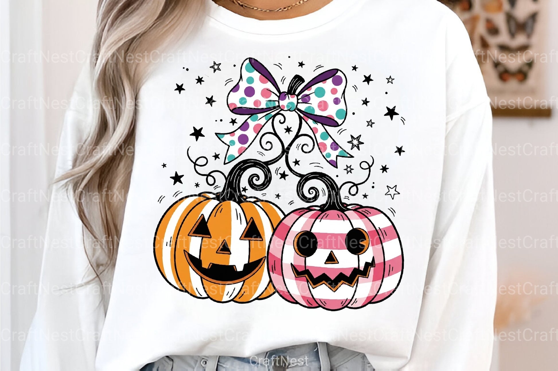 Coquette Halloween Pumpkin Cherries Clipart Bundle - CraftNest - Digital Crafting and Art