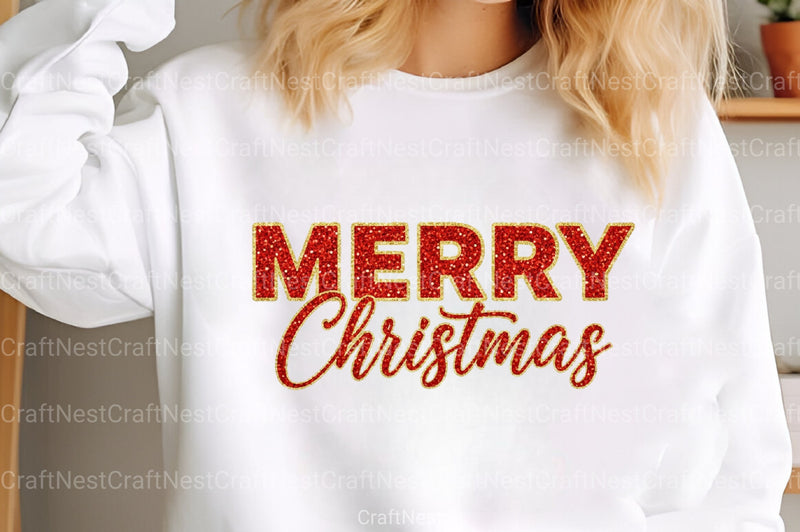 Glitter Merry Christmas Clipart Bundle - CraftNest - Digital Crafting and Art