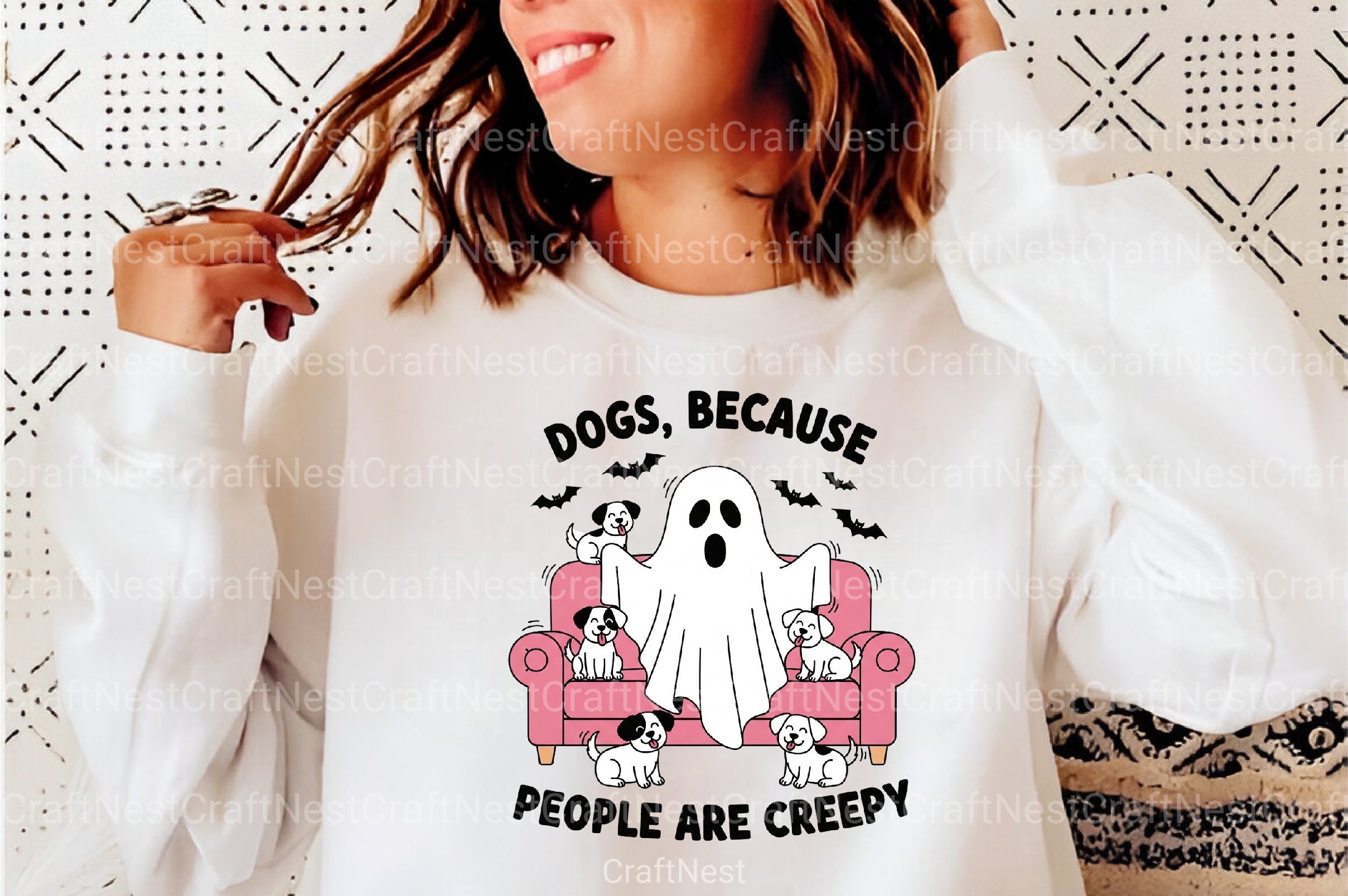 Halloween Dog & Spooky Ghost Retro Shirt Design Bundle - CraftNest - Digital Crafting and Art