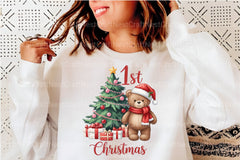 Teddy Bear Baby's First Christmas Clipart Bundle - CraftNest - Digital Crafting and Art