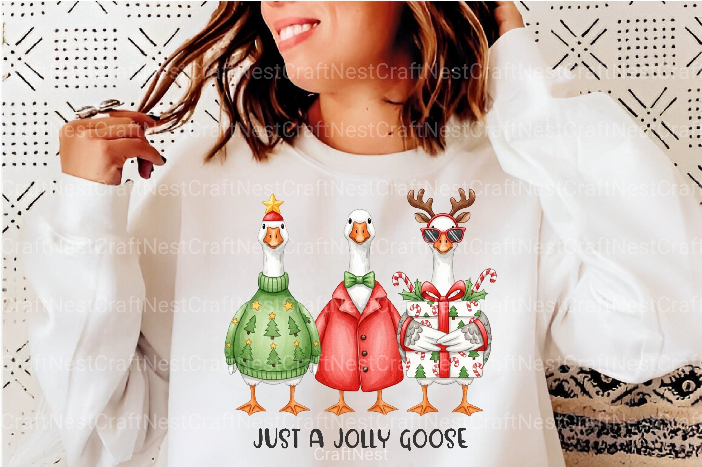Jolly Christmas Goose Clipart Bundle 1 - CraftNest - Digital Crafting and Art