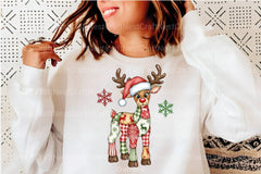 Preppy Patchwork Christmas Reindeer Clipart Bundle 19 - CraftNest - Digital Crafting and Art