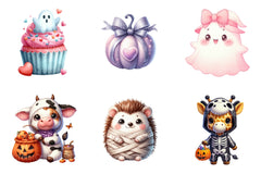 Cute Girly Halloween Clipart Bundle 99 - CraftNest - Digital Crafting and Art