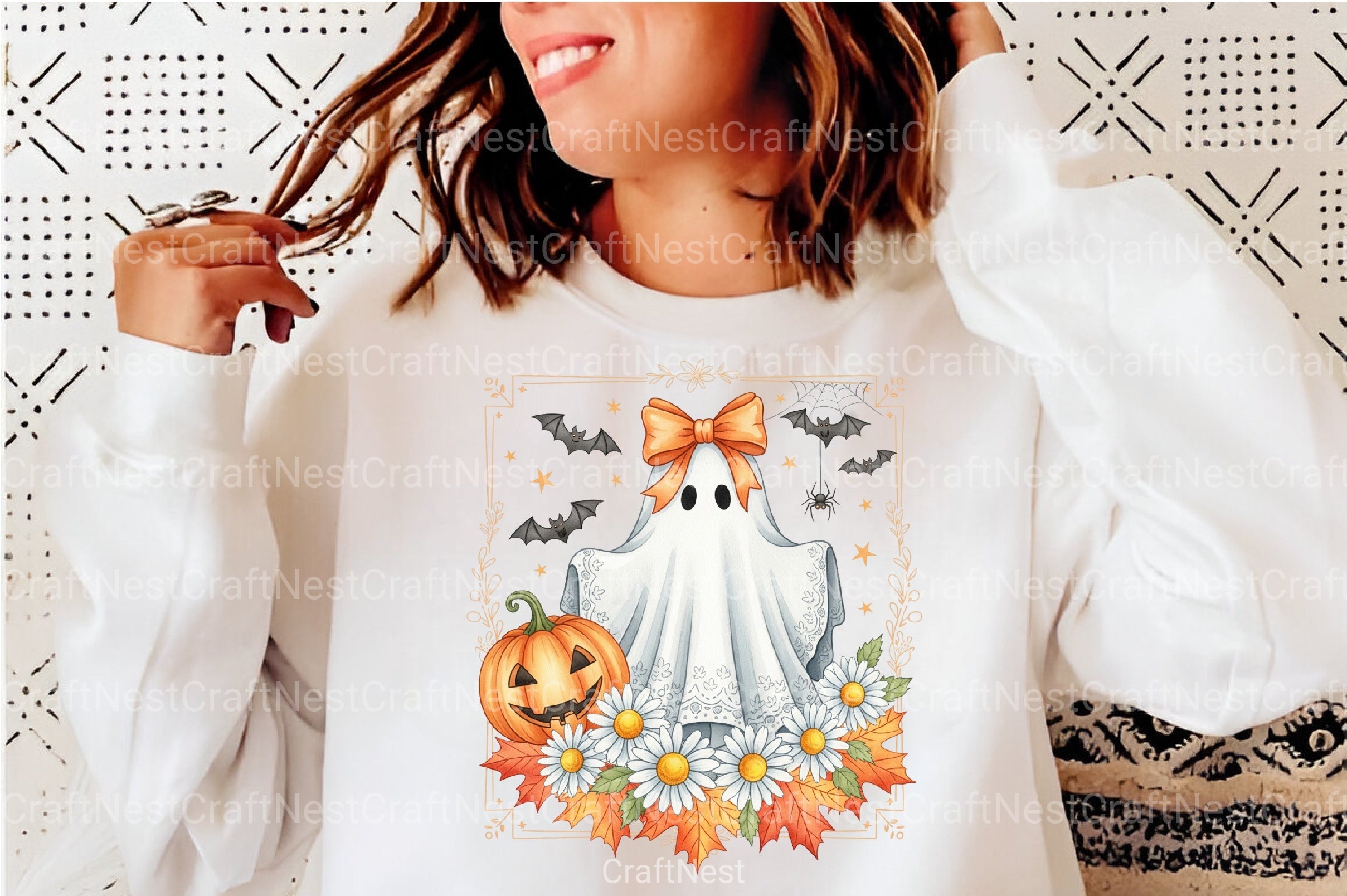 Coquette Lace Halloween Ghost Clipart Bundle - CraftNest - Digital Crafting and Art