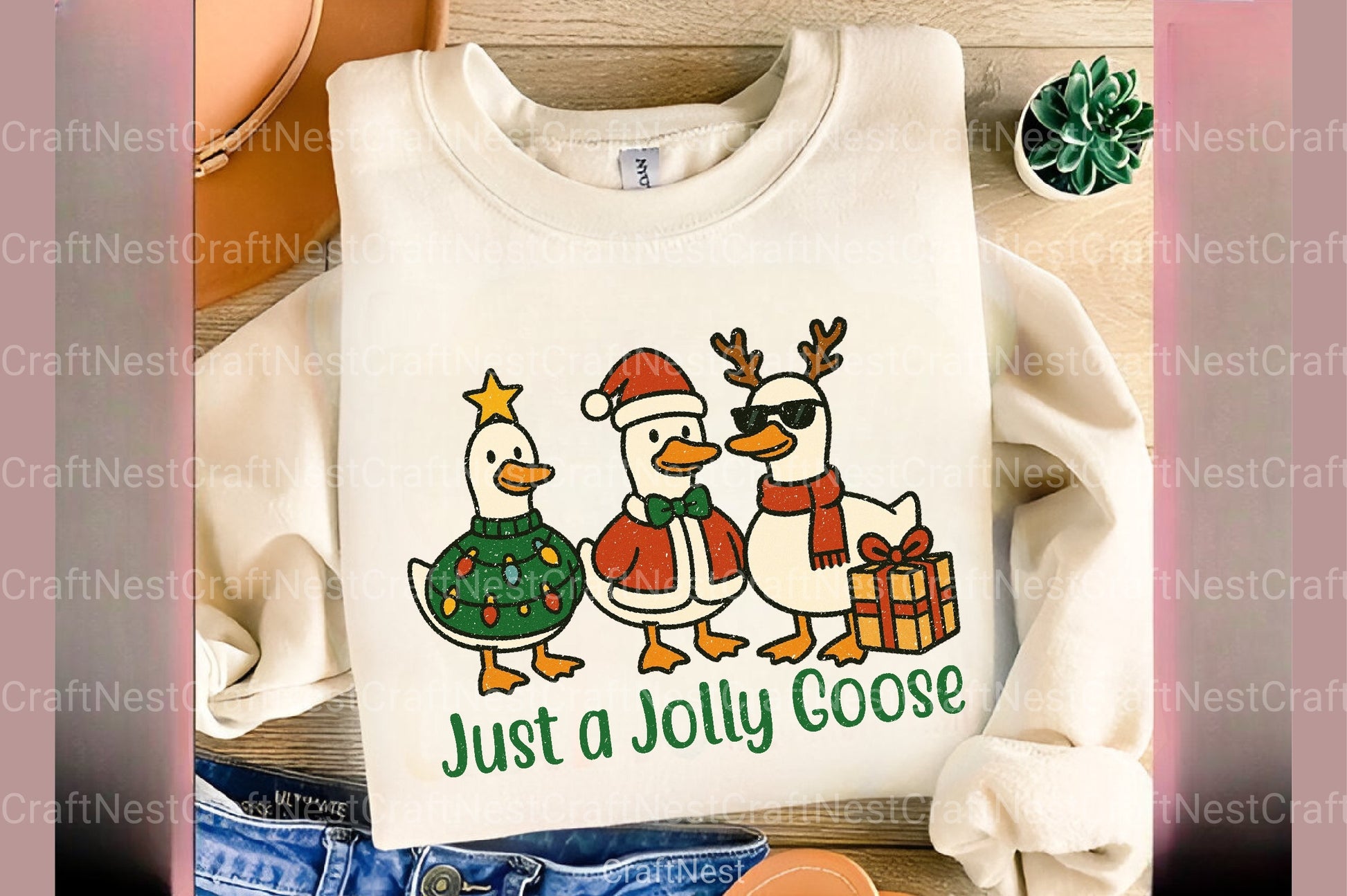 Jolly Christmas Goose Clipart Bundle 2 - CraftNest - Digital Crafting and Art